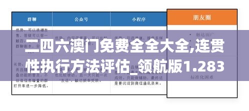 二四六澳门免费全全大全,连贯性执行方法评估_领航版1.283