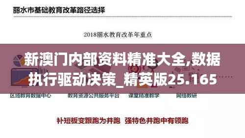 新澳门内部资料精准大全,数据执行驱动决策_精英版25.165-1