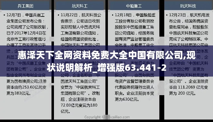 惠泽天下全网资料免费大全中国有限公司,现状说明解析_增强版63.441-2