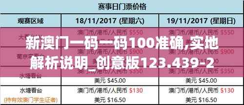 新澳门一码一码100准确,实地解析说明_创意版123.439-2