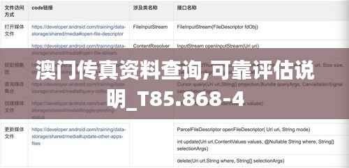 澳门传真资料查询,可靠评估说明_T85.868-4