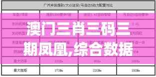 澳门三肖三码三期凤凰,综合数据解析说明_VE版11.803-6