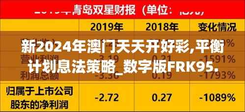 新2024年澳门天天开好彩,平衡计划息法策略_数字版FRK95.529