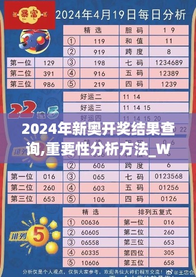 2024年新奥开奖结果查询,重要性分析方法_W31.880-6