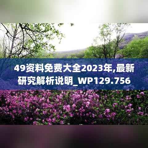 49资料免费大全2023年,最新研究解析说明_WP129.756-6