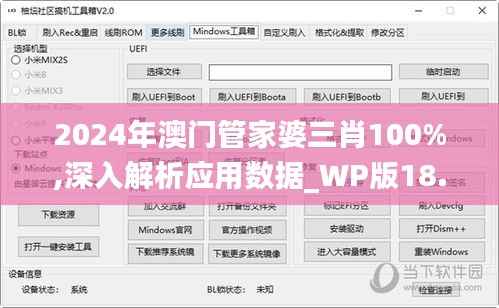 2024年澳门管家婆三肖100%,深入解析应用数据_WP版18.527-6