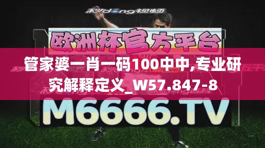 管家婆一肖一码100中中,专业研究解释定义_W57.847-8