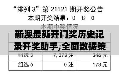 新澳最新开门奖历史记录开奖助手,全面数据策略实施_动态版1.197