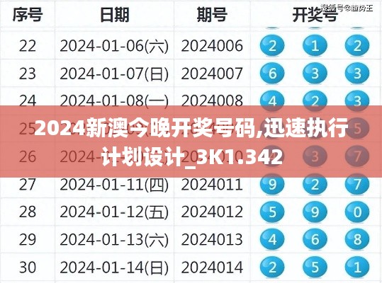 2024新澳今晚开奖号码,迅速执行计划设计_3K1.342