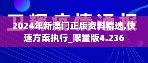 2024年新澳门正版资料精选,快速方案执行_限量版4.236