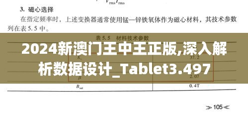 2024新澳门王中王正版,深入解析数据设计_Tablet3.497