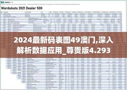 2024最新码表图49澳门,深入解析数据应用_尊贵版4.293