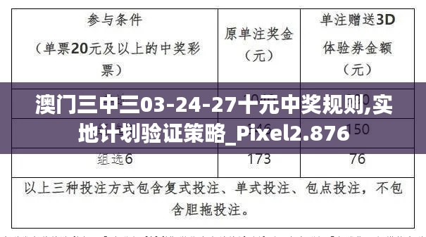 澳门三中三03-24-27十元中奖规则,实地计划验证策略_Pixel2.876