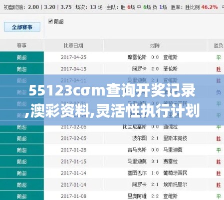 55123cσm查询开奖记录,澳彩资料,灵活性执行计划_MT8.174
