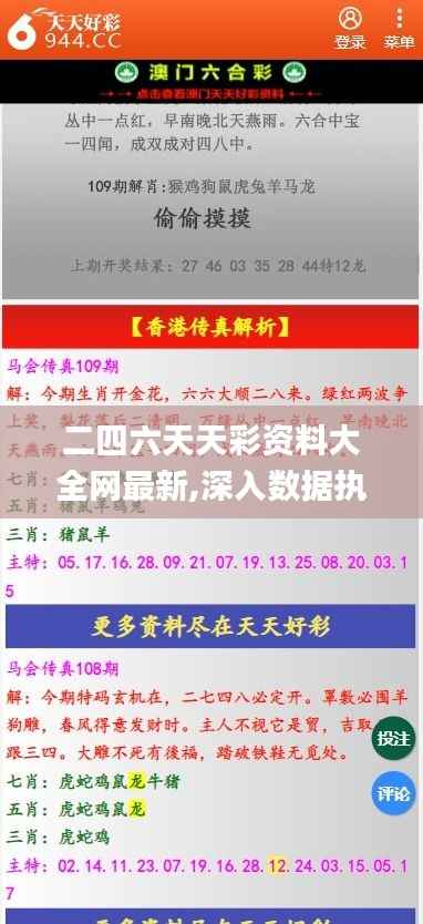 二四六天天彩资料大全网最新,深入数据执行解析_复刻版12.149