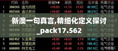 新澳一句真言,精细化定义探讨_pack17.562