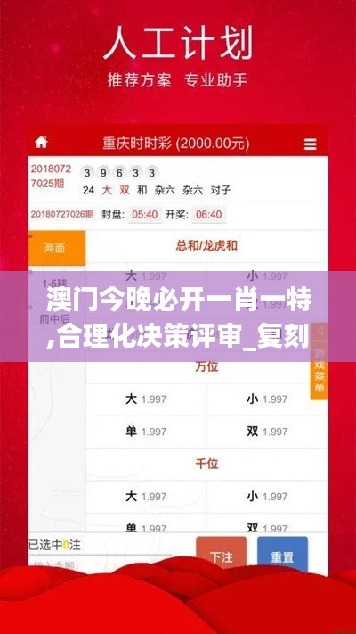 澳门今晚必开一肖一特,合理化决策评审_复刻版16.455