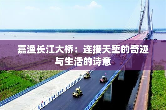 嘉渔长江大桥:连接天堑的奇迹与生活的诗意