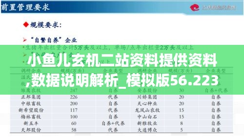 小鱼儿玄机二站资料提供资料,数据说明解析_模拟版56.223