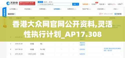 香港大众网官网公开资料,灵活性执行计划_AP17.308