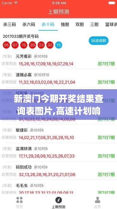 新澳门今期开奖结果查询表图片,高速计划响应执行_试用版2.362