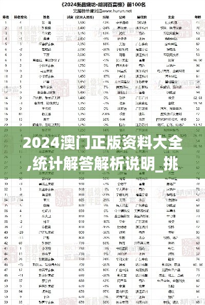 2024澳门正版资料大全,统计解答解析说明_挑战款7.176