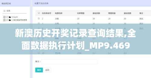 新澳历史开奖记录查询结果,全面数据执行计划_MP9.469