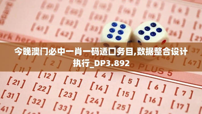 今晚澳门必中一肖一码适囗务目,数据整合设计执行_DP3.892