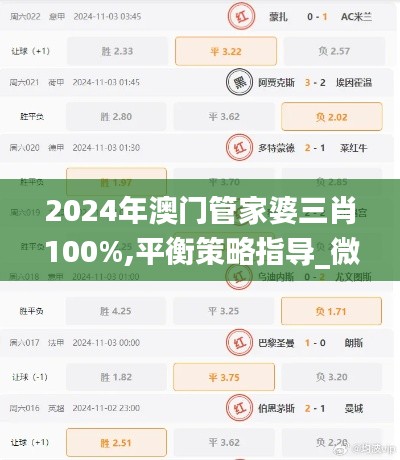 2024年澳门管家婆三肖100%,平衡策略指导_微型版7.685