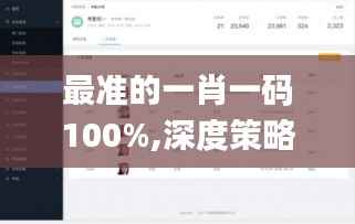 最准的一肖一码100%,深度策略应用数据_专属版9.761