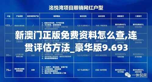 新澳门正版免费资料怎么查,连贯评估方法_豪华版9.693