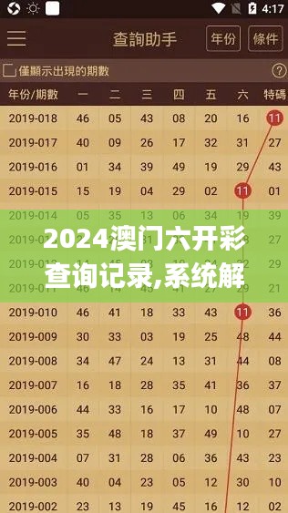 2024澳门六开彩查询记录,系统解答解释落实_手游版11.257