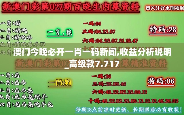 澳门今晚必开一肖一码新闻,收益分析说明_高级款7.717