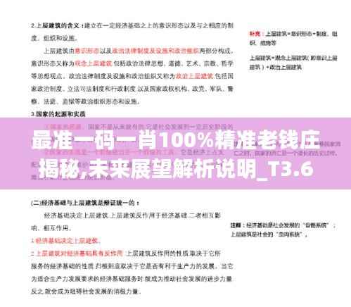 最准一码一肖100%精准老钱庄揭秘,未来展望解析说明_T3.661