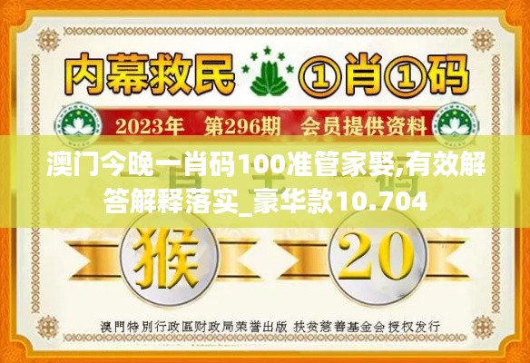 澳门今晚一肖码100准管家娶,有效解答解释落实_豪华款10.704
