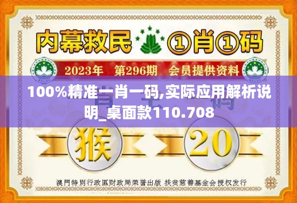 100%精准一肖一码,实际应用解析说明_桌面款110.708