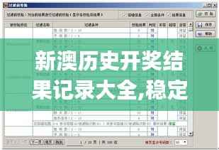 新澳历史开奖结果记录大全,稳定性操作方案分析_2DM9.750