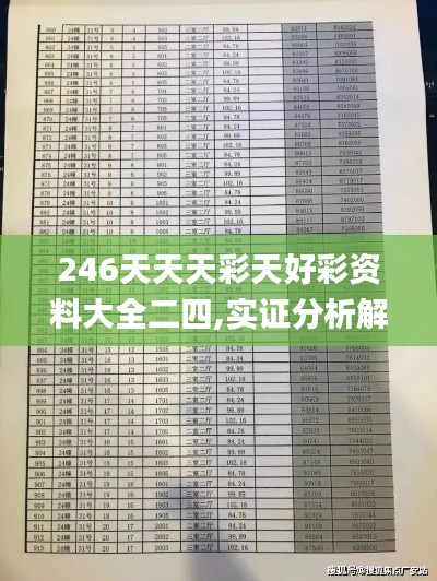 246天天天彩天好彩资料大全二四,实证分析解析说明_Windows12.502