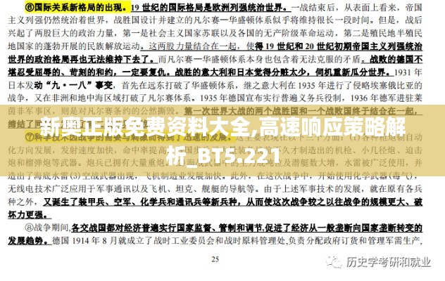 新奥正版免费资料大全,高速响应策略解析_BT5.221