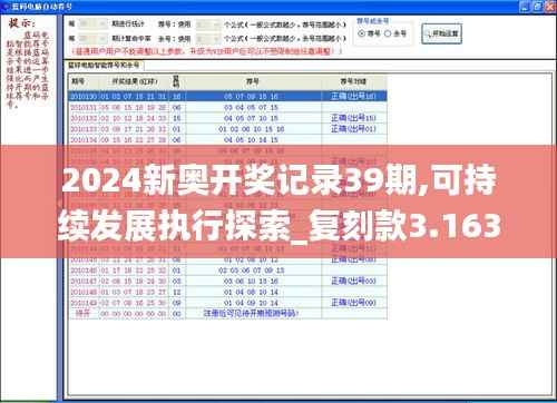 2024新奥开奖记录39期,可持续发展执行探索_复刻款3.163