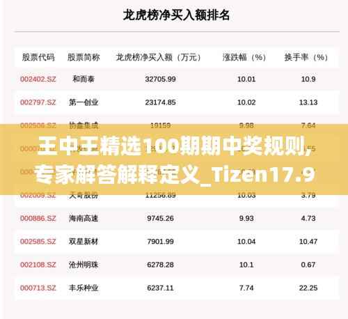 王中王精选100期期中奖规则,专家解答解释定义_Tizen17.970