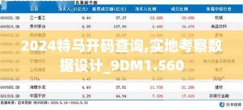 2024特马开码查询,实地考察数据设计_9DM1.560