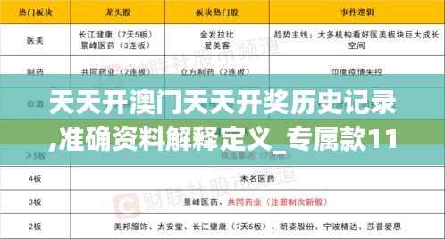 天天开澳门天天开奖历史记录,准确资料解释定义_专属款11.434