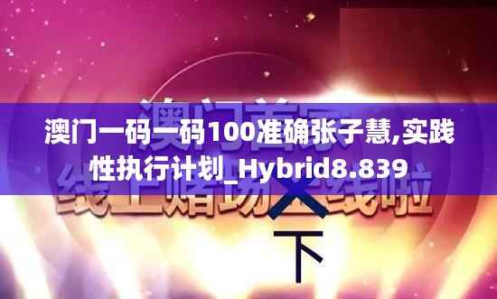 澳门一码一码100准确张子慧,实践性执行计划_Hybrid8.839