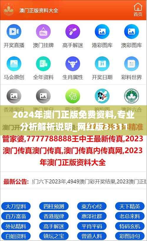 2024年澳门正版免费资料,专业分析解析说明_网红版3.311