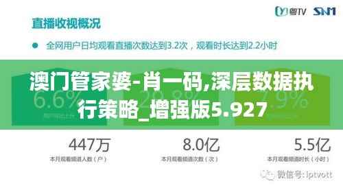 澳门管家婆-肖一码,深层数据执行策略_增强版5.927