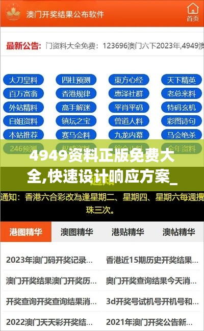 4949资料正版免费大全,快速设计响应方案_入门版8.231