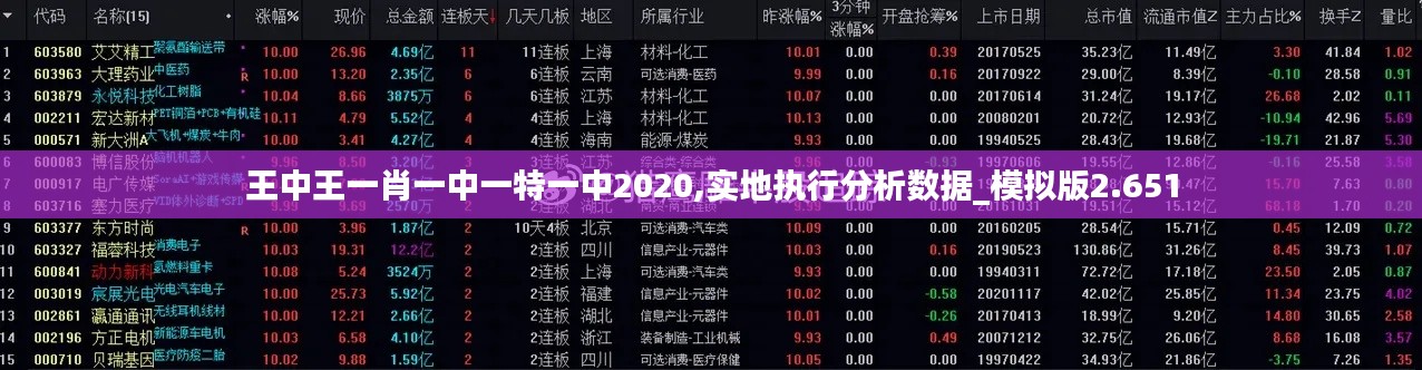 王中王一肖一中一特一中2020,实地执行分析数据_模拟版2.651