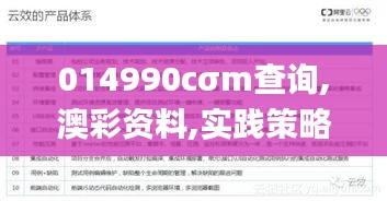 014990cσm查询,澳彩资料,实践策略实施解析_标准版1.952