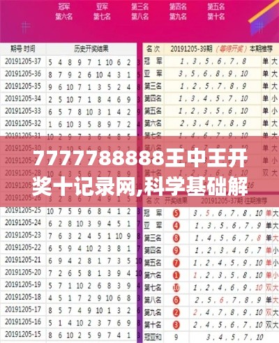 7777788888王中王开奖十记录网,科学基础解析说明_定制版2.500